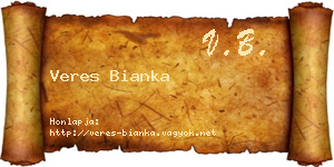 Veres Bianka névjegykártya